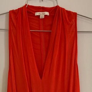 Ella Moss Red Sleeveless Drape Top